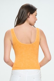 Women's Seamless Reversible Stonewashed Ribbed Tank style 3