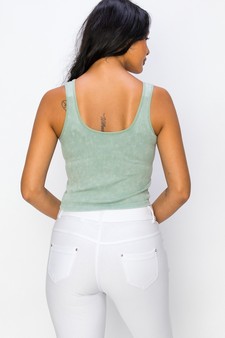 Women's Seamless Reversible Stonewashed Ribbed Tank style 3