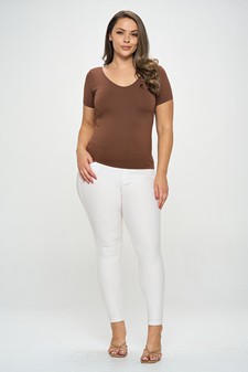 Women’s Seamless Reversible V-Neck Short Sleeve Top style 5