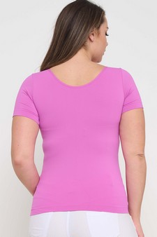 ETA 02/04/25 - Women’s Seamless Reversible V-Neck Short Sleeve Top style 2