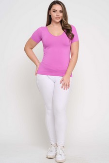 ETA 02/04/25 - Women’s Seamless Reversible V-Neck Short Sleeve Top style 5