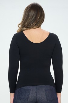 Women’s Seamless Reversible V-Neck Long Sleeve Top (New Version) style 3