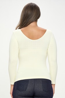 Women’s Seamless Reversible V-Neck Long Sleeve Top (New Version) style 3