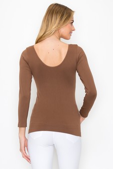 Women’s Seamless Reversible V-Neck Long Sleeve Top (New Version) style 3