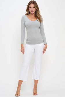 Women’s Seamless Reversible V-Neck Long Sleeve Top (New Version) style 5