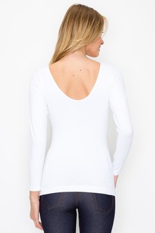 Women’s Seamless Reversible V-Neck Long Sleeve Top (New Version) style 3