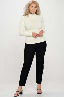 Women’s Bare Essential Seamless Mock Neck Long Sleeve Top style 5