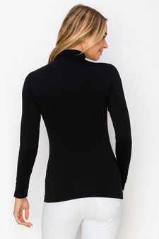 Women’s Bare Essential Seamless Mock Neck Long Sleeve Top style 3