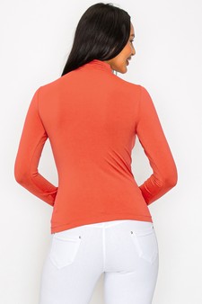 Women’s Bare Essential Seamless Mock Neck Long Sleeve Top style 3