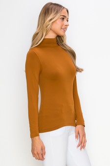 Women’s Bare Essential Seamless Mock Neck Long Sleeve Top style 2