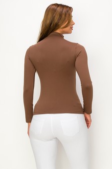 Women’s Bare Essential Seamless Mock Neck Long Sleeve Top style 3