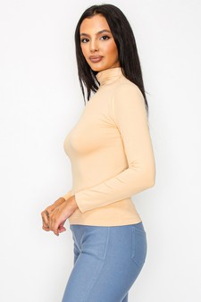 Women’s Bare Essential Seamless Mock Neck Long Sleeve Top style 2