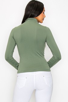 Women’s Bare Essential Seamless Mock Neck Long Sleeve Top style 3