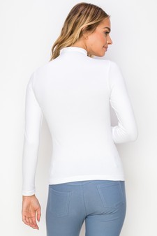 Women’s Bare Essential Seamless Mock Neck Long Sleeve Top style 3