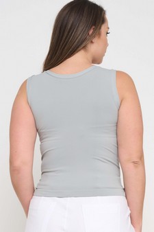 Women’s Reversible High-Low Neckline Seamless Tank style 2