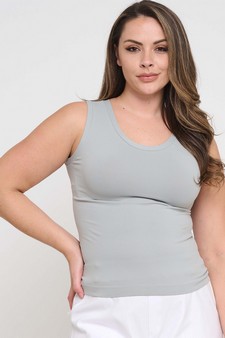 Women’s Reversible High-Low Neckline Seamless Tank style 4