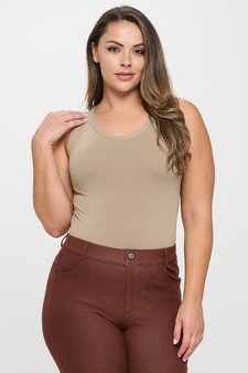 Women’s Reversible High-Low Neckline Seamless Tank style 4