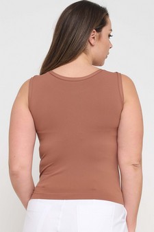 Women’s Reversible High-Low Neckline Seamless Tank style 2