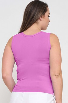 Women’s Reversible High-Low Neckline Seamless Tank style 2
