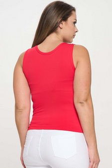 Women’s Reversible High-Low Neckline Seamless Tank style 2