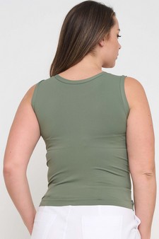 Women’s Reversible High-Low Neckline Seamless Tank style 2