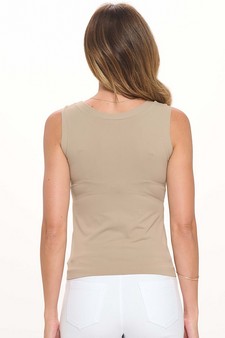 Women’s Reversible High-Low Neckline Seamless Tank style 3