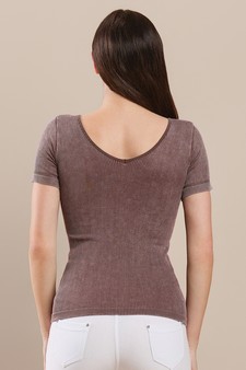 Reversible Short Sleeved Stonewashed Ribbed Tank style 3