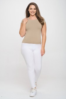 Women's Seamless Crew Neck Short Sleeve Top - Plus Size style 5