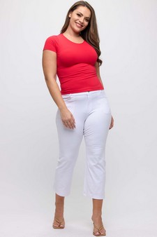 Women's Seamless Crew Neck Short Sleeve Top - Plus Size style 5
