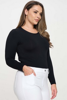 Women's Seamless Round Neck Long Sleeve Top style 3