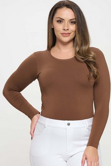 Women's Seamless Round Neck Long Sleeve Top style 3