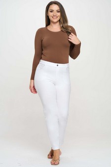 Women's Seamless Round Neck Long Sleeve Top style 4