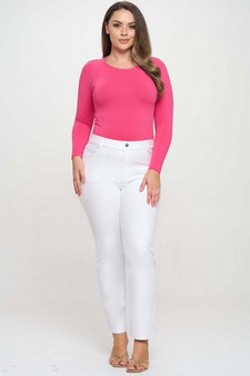 Women's Seamless Round Neck Long Sleeve Top style 4