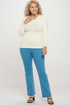 Women's Seamless Round Neck Long Sleeve Top style 5