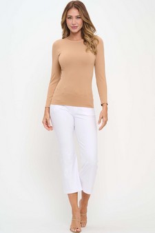 Women's Seamless Round Neck Long Sleeve Top style 5