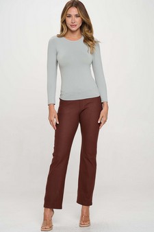 Women's Seamless Round Neck Long Sleeve Top style 5