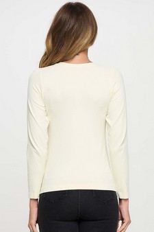 Women's Seamless Round Neck Long Sleeve Top style 2