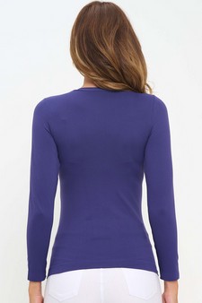 Women's Seamless Round Neck Long Sleeve Top style 2