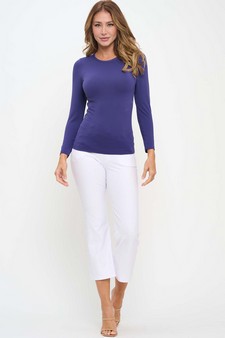 Women's Seamless Round Neck Long Sleeve Top style 5