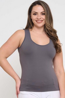 ETA 02/04/25 - Women's U Neck Solid Seamless Tank style 4