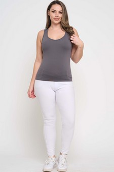 ETA 02/04/25 - Women's U Neck Solid Seamless Tank style 5