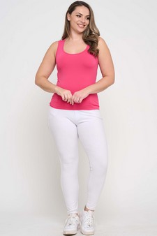 Women's U Neck Solid Seamless Tank style 5