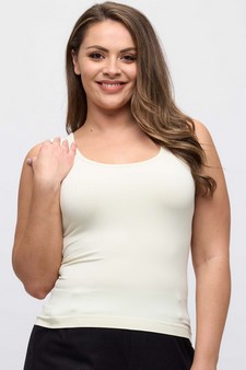 Women's U Neck Solid Seamless Tank