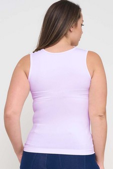 Women's U Neck Solid Seamless Tank style 2