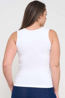 Women's U Neck Solid Seamless Tank style 2