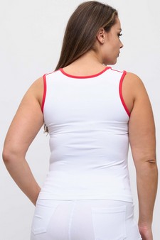 Women's U Neck Two Tone Seamless Tank style 2