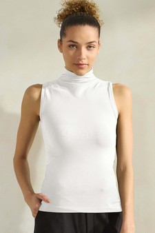 Women's Mock Neck Seamless Sleeveless Tank style 3