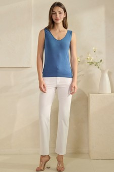 Women's Airsoft Seamless Reversible U-V Neckline Modal Tank Top style 5