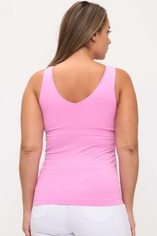 ETA 10/17/25 Women's Reversible Seamless U/V-Neckline Tank with Built-In Bra style 2