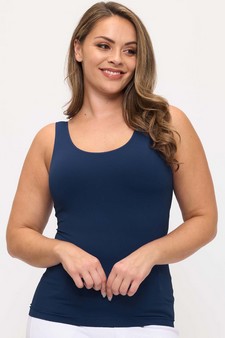 Women's Reversible Seamless U/V-Neckline Tank with Built-In Bra